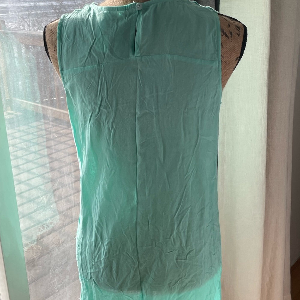 NWOT Forgotten Grace Crochet Laced Teal Blouse - Picture 8 of 8